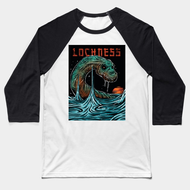 Lochness Baseball T-Shirt by ChrisGeocos